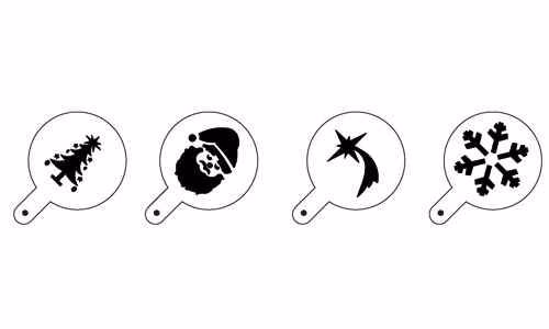 Szablony dekoracyjne do kawy / dekorator do cappucino