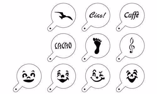 Szablony dekoracyjne do kawy / dekorator do cappucino