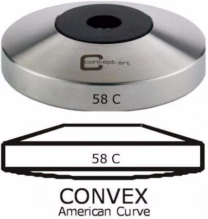 Podstawa tampera CONVEX (AMERICAN CURVE) śr. 53, stal nierdzewna